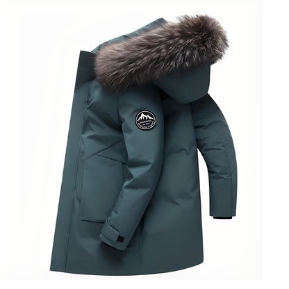 Crosby - Men's Down Jacket with Fur Hood
