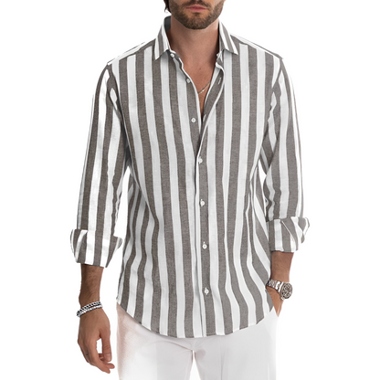 Greyson - Men's comfortable summer shirt with stripes
