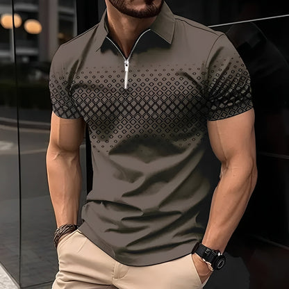Johnny - Stylish patterned polo shirt for men