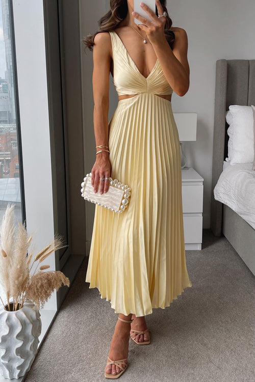 Catherina - Sophisticated pleated evening dress