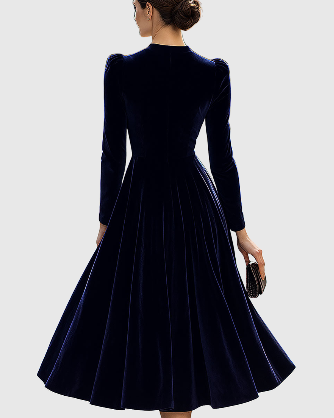 Brianna – Elegant Midi Velvet Dress