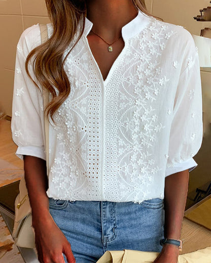 Dina - Stylish Embroidered Blouse
