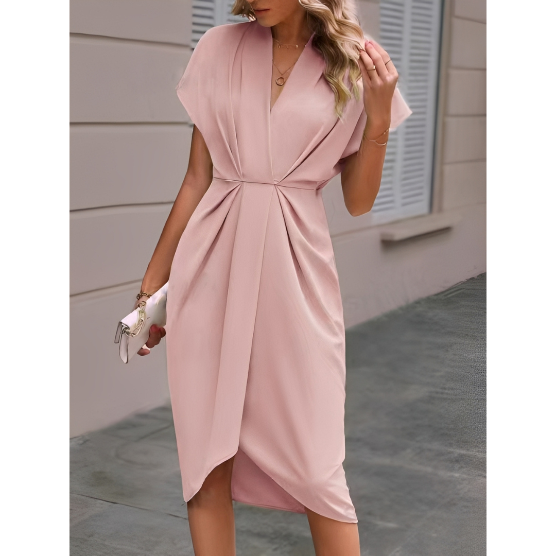 Vera – Elegant Midi Wrap Dress