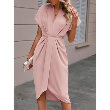 Vera – Elegant Midi Wrap Dress