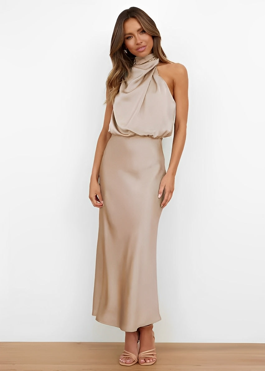 Marley - Chic Women's Evening Satin Dress