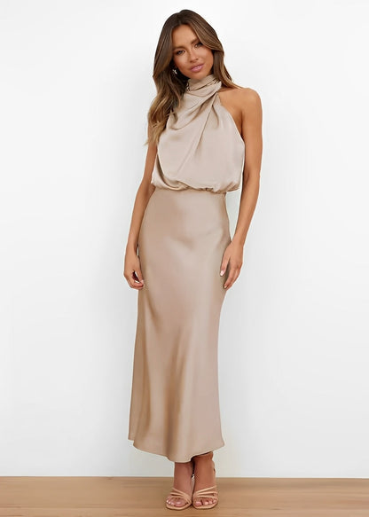 Marley - Chic Women's Evening Satin Dress
