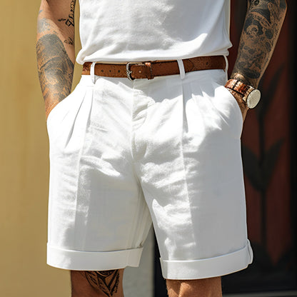 Adrian - Casual straight-cut shorts for men