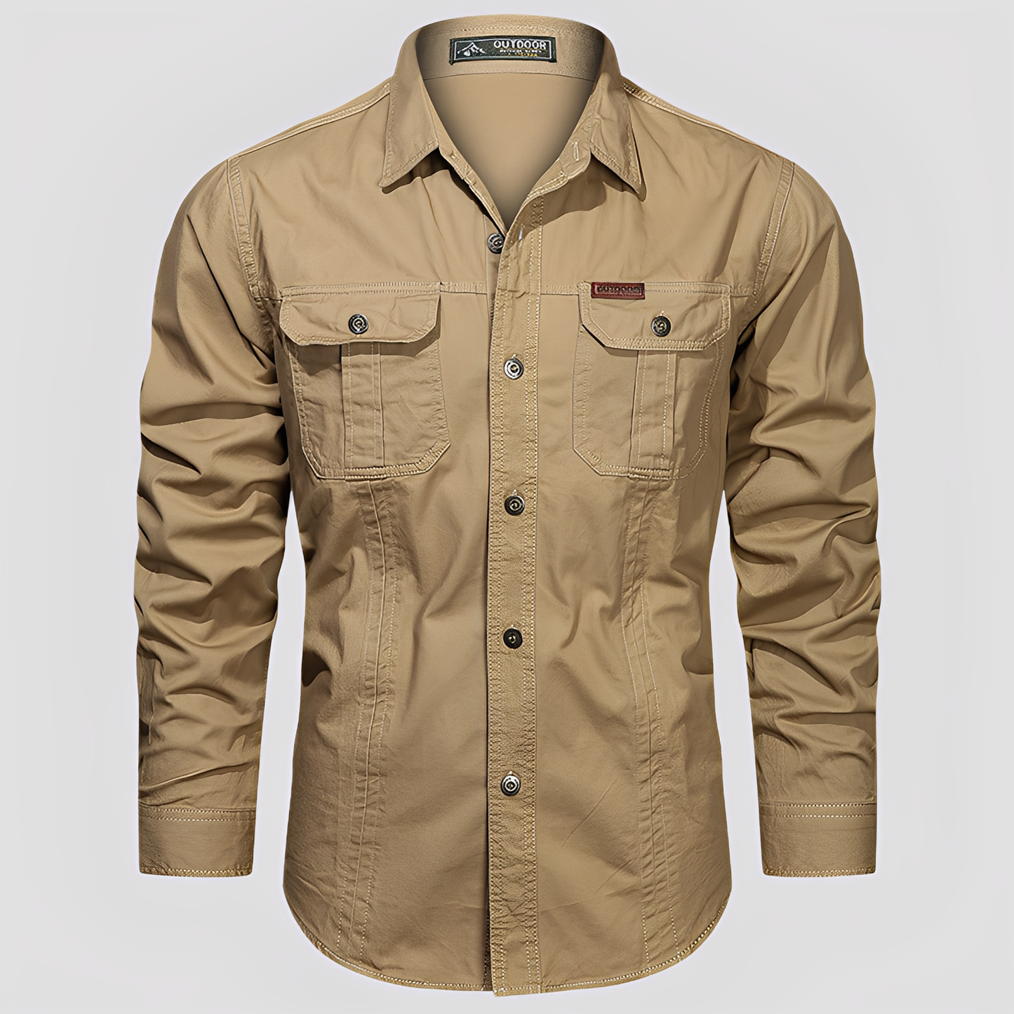 Ranulph – Comfortable Long-Sleeve Men’s Cargo Shirt