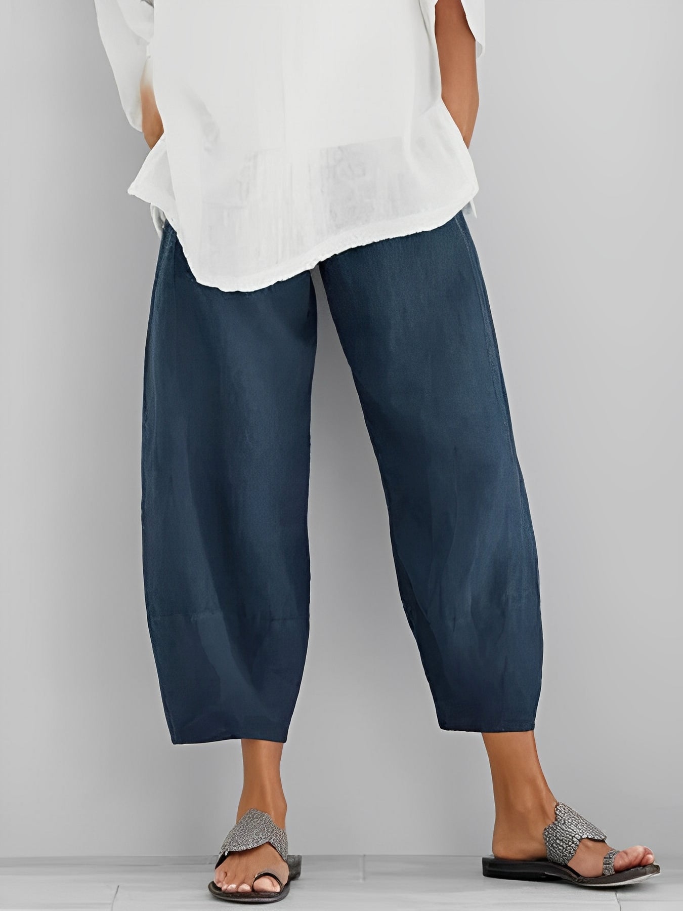 Alethea - Cozy Linen Pants with a Wide Cut