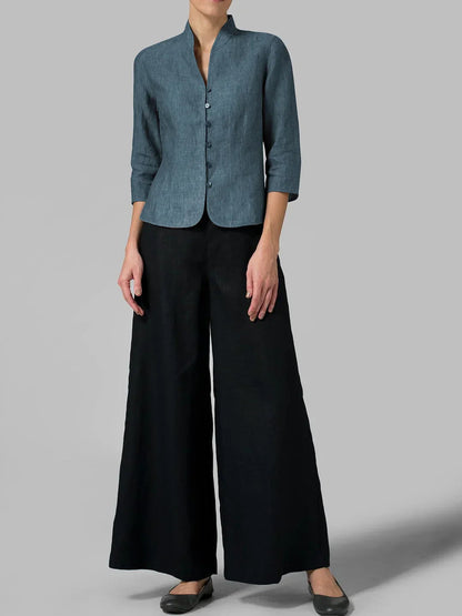 Brynna - Women's high-collar quality blouse