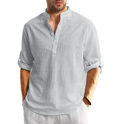 Bryson - Men's Casual Long Sleeve Linen Shirt