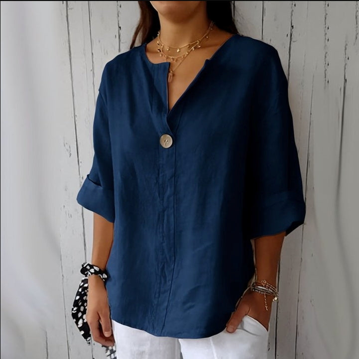 Arabella - Wide blouse for women with V-neck