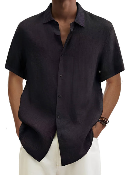 Richard - Casual, loose-fitting button-up shirt for men
