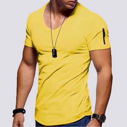 Louis - Casual slim-fit V-neck shirt for men