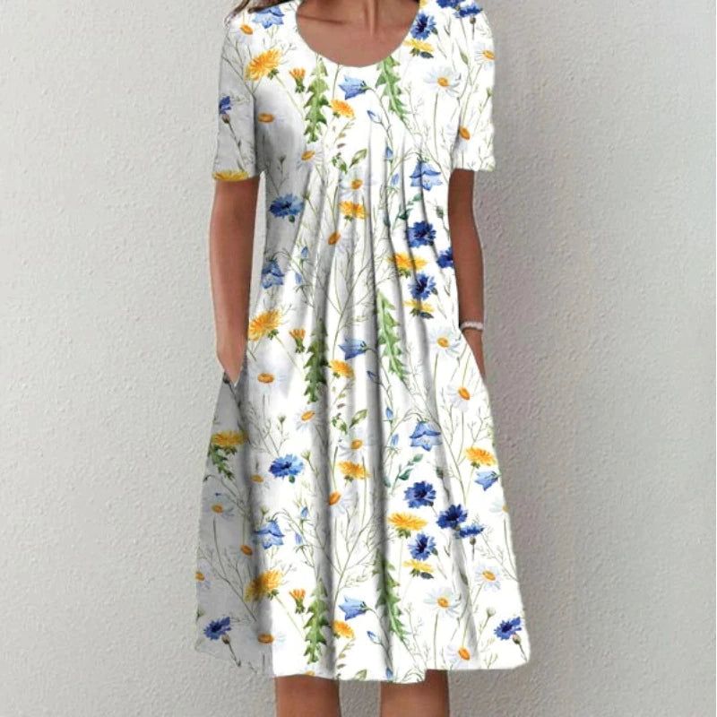 Erin - Stylish dress with subtle floral design