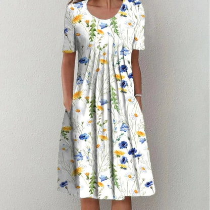 Erin - Stylish dress with subtle floral design
