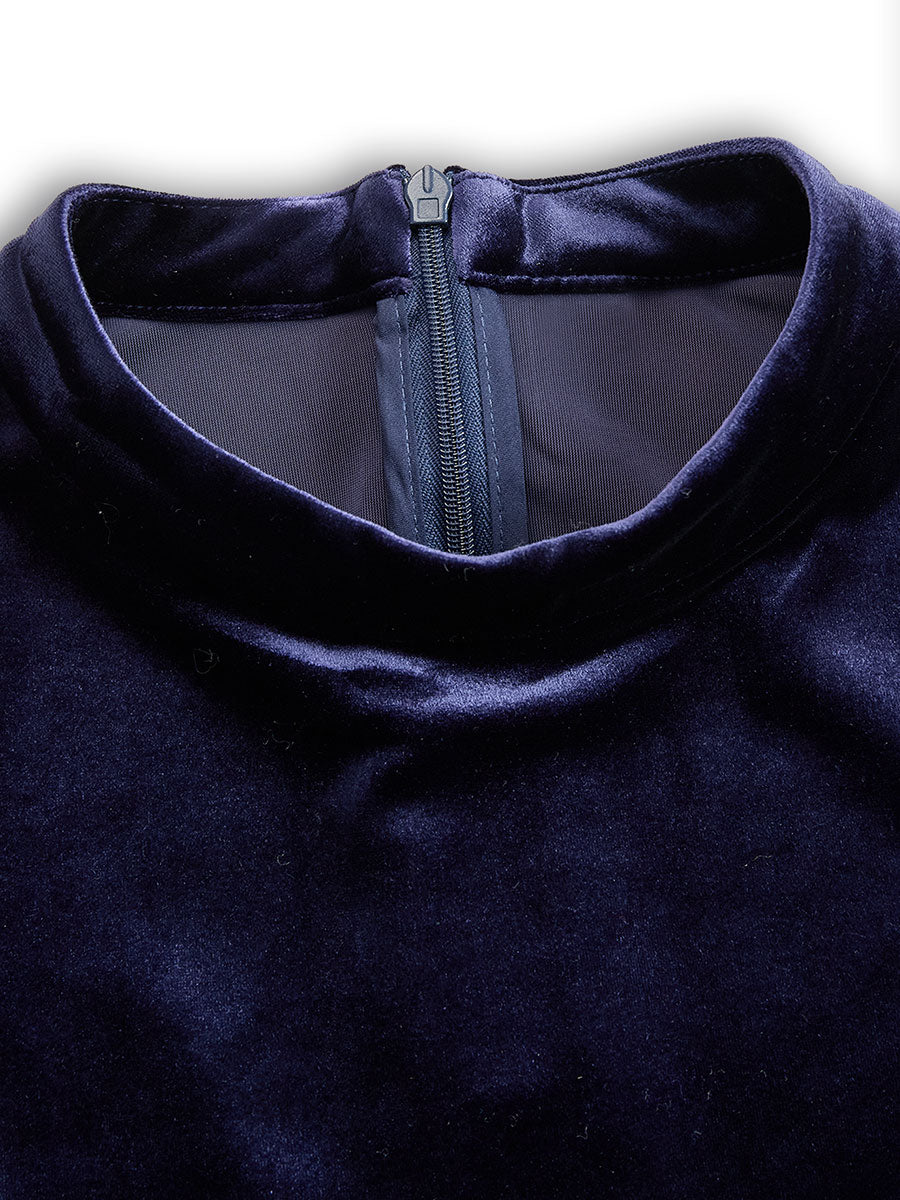 Brianna – Elegant Midi Velvet Dress