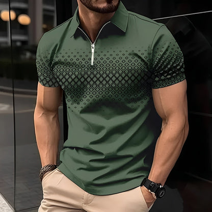 Johnny - Stylish patterned polo shirt for men