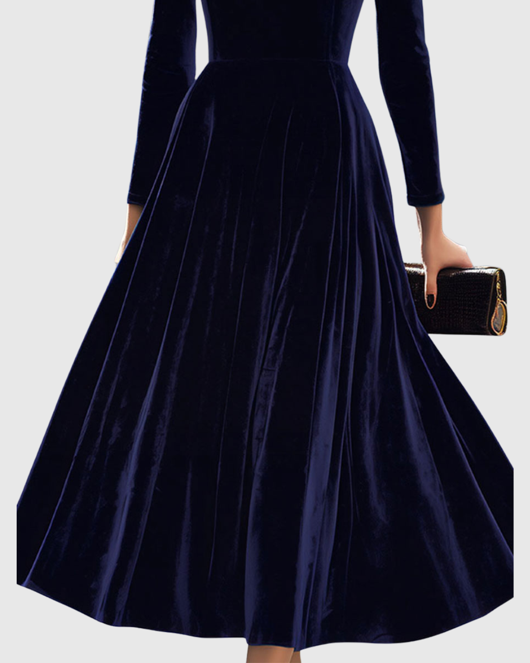 Brianna – Elegant Midi Velvet Dress