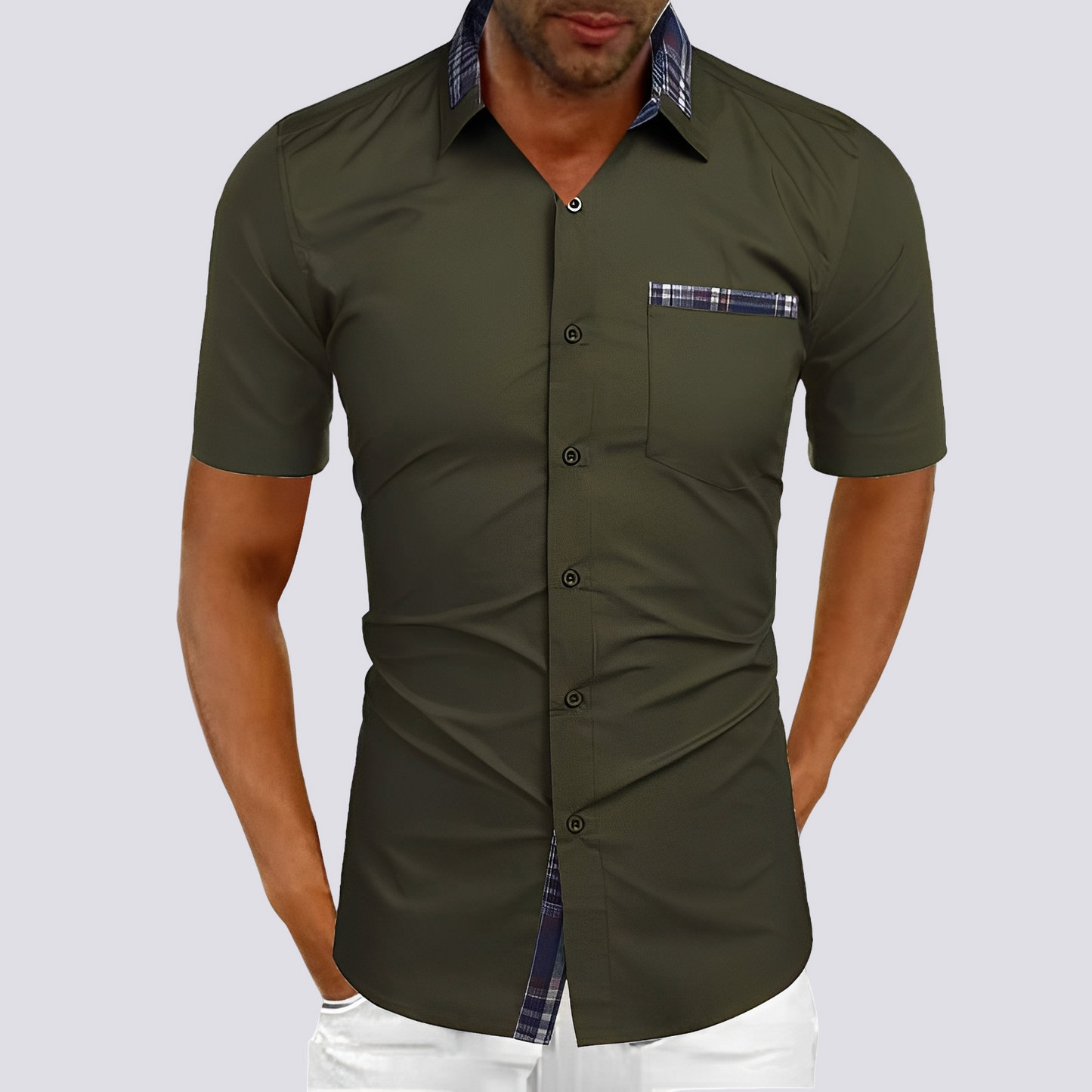 Jonathan - Men's Casual Button-Up Short Sleeve Shirt