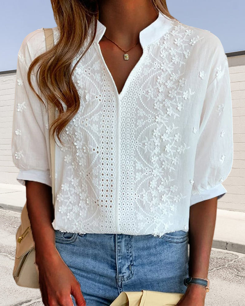 Dina - Stylish Embroidered Blouse
