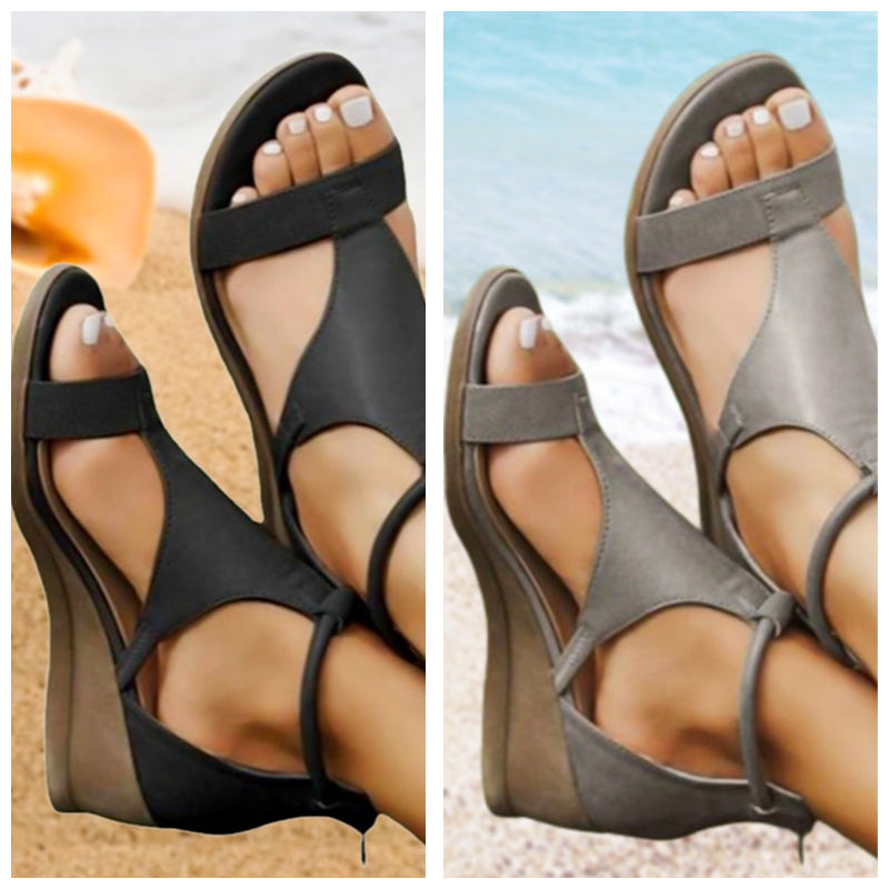 Anne - Leather Orthopedic Sandals with Heel