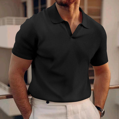 Edward - Casual Waffle Polo Shirt for Men