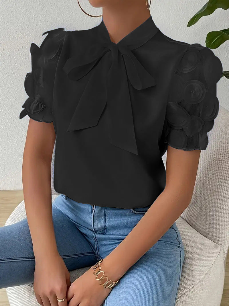 Angela - Stylish blouse with bow for women