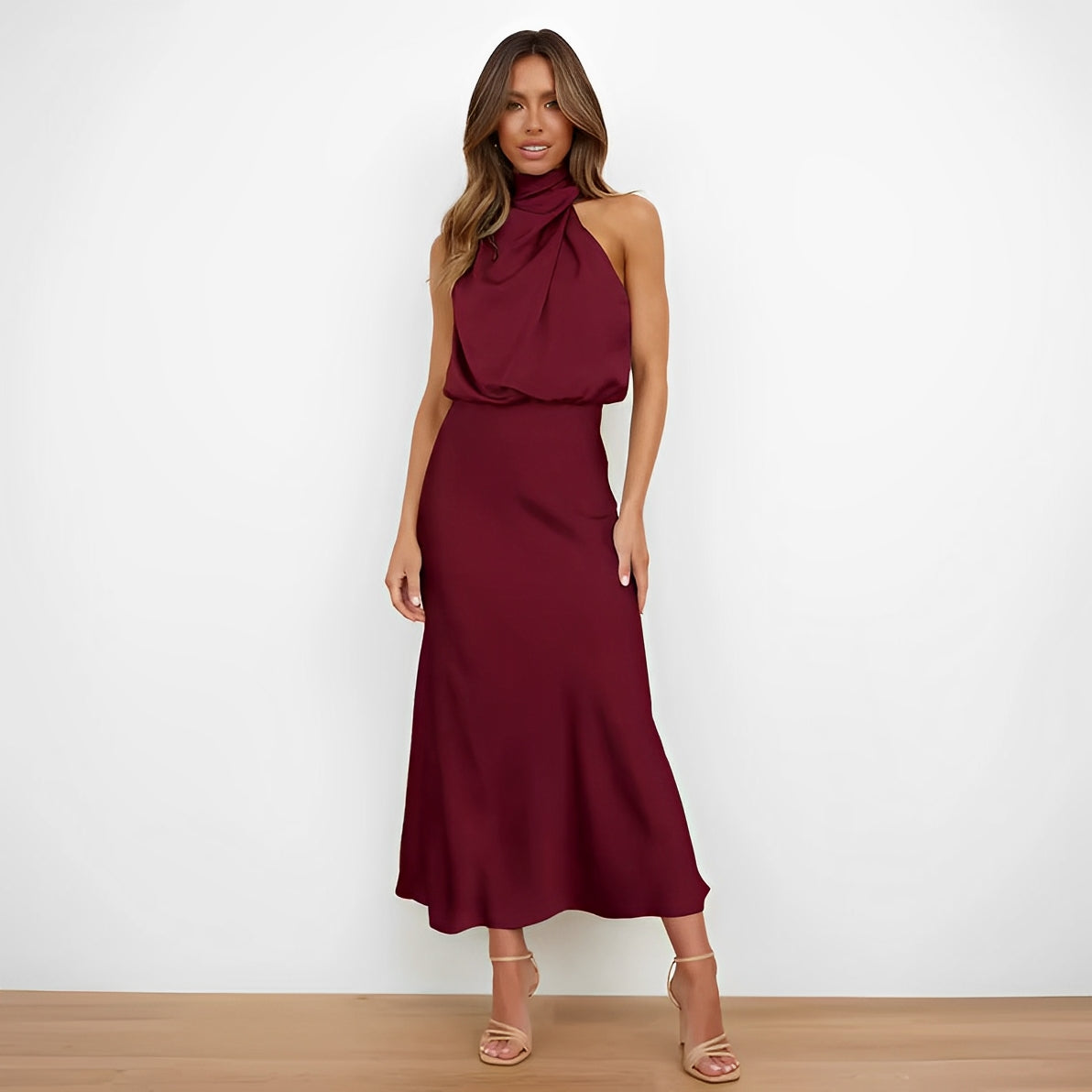 Marley - Chic Women's Evening Satin Dress