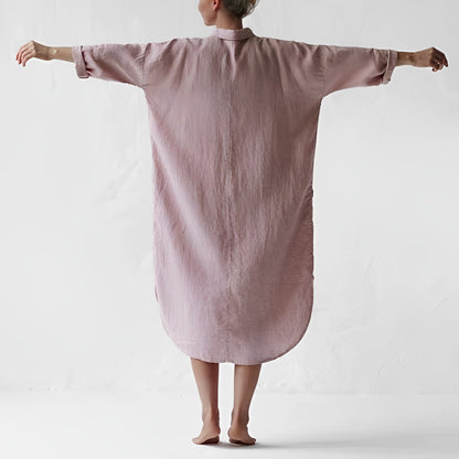 Justina - Linen Shirt Dress