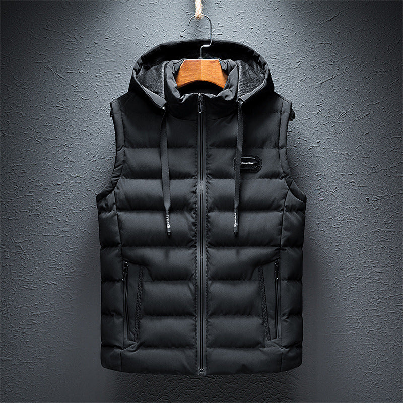 Davin – Modern Men’s Fleece Hooded Vest