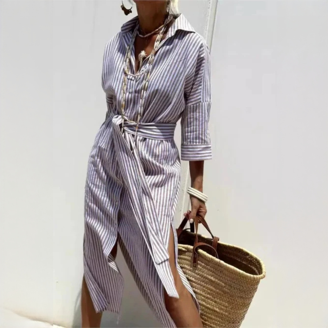 Jonah - Women's classic striped shirt dress