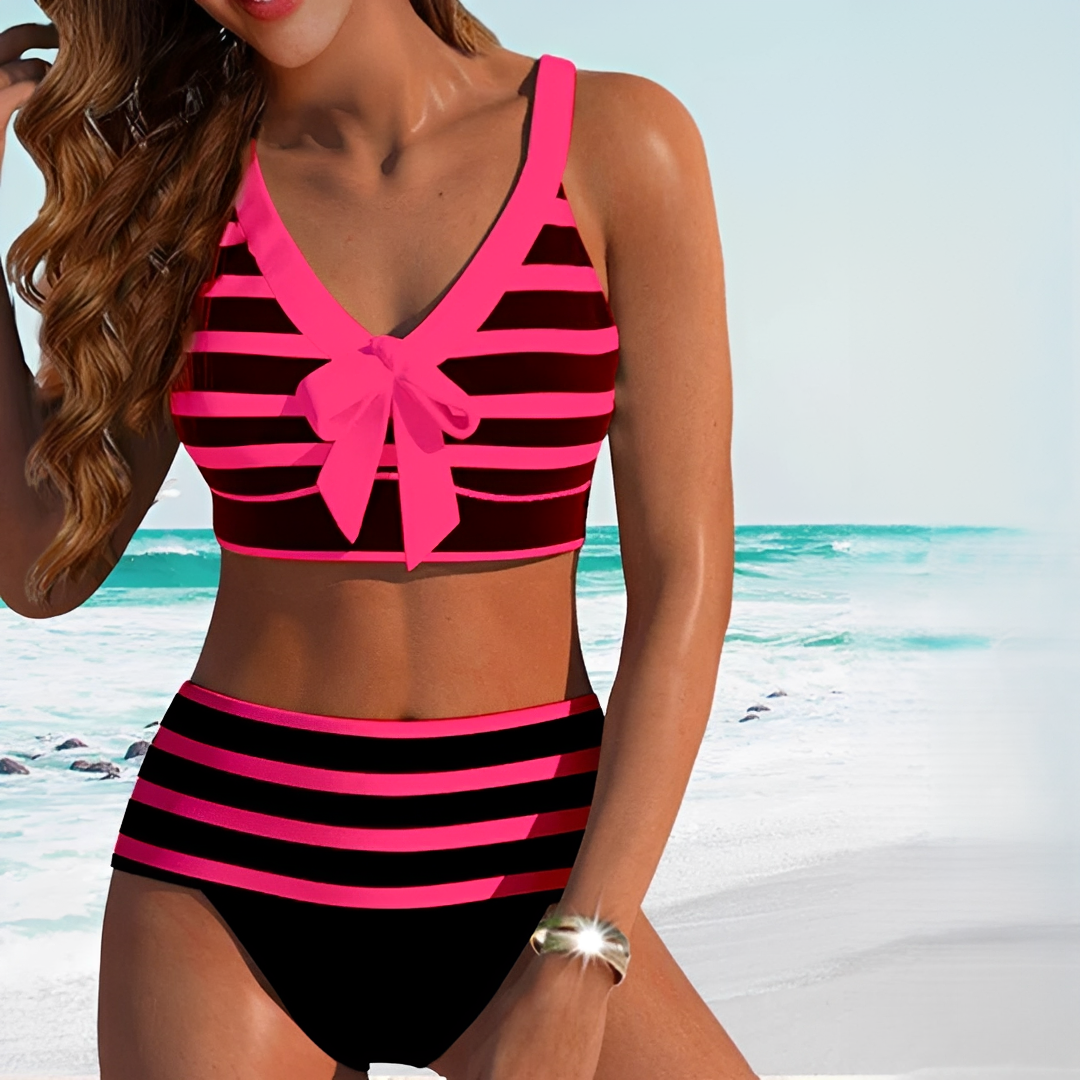 Nhielly - Stylish striped bikini set for women