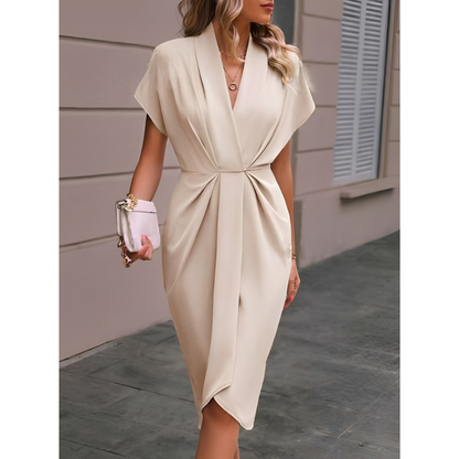 Vera – Elegant Midi Wrap Dress