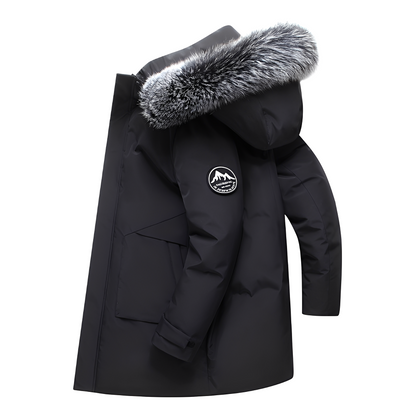 Crosby - Men's Down Jacket with Fur Hood