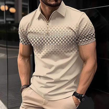 Johnny - Stylish patterned polo shirt for men