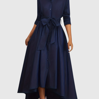 Livienne – Elegant Maxi Dress with Fitted Belt
