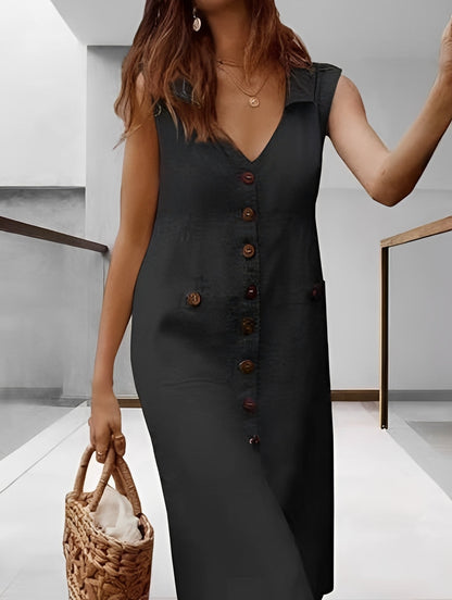 Olivia - Stylish, loose-fitting dress with pockets for women