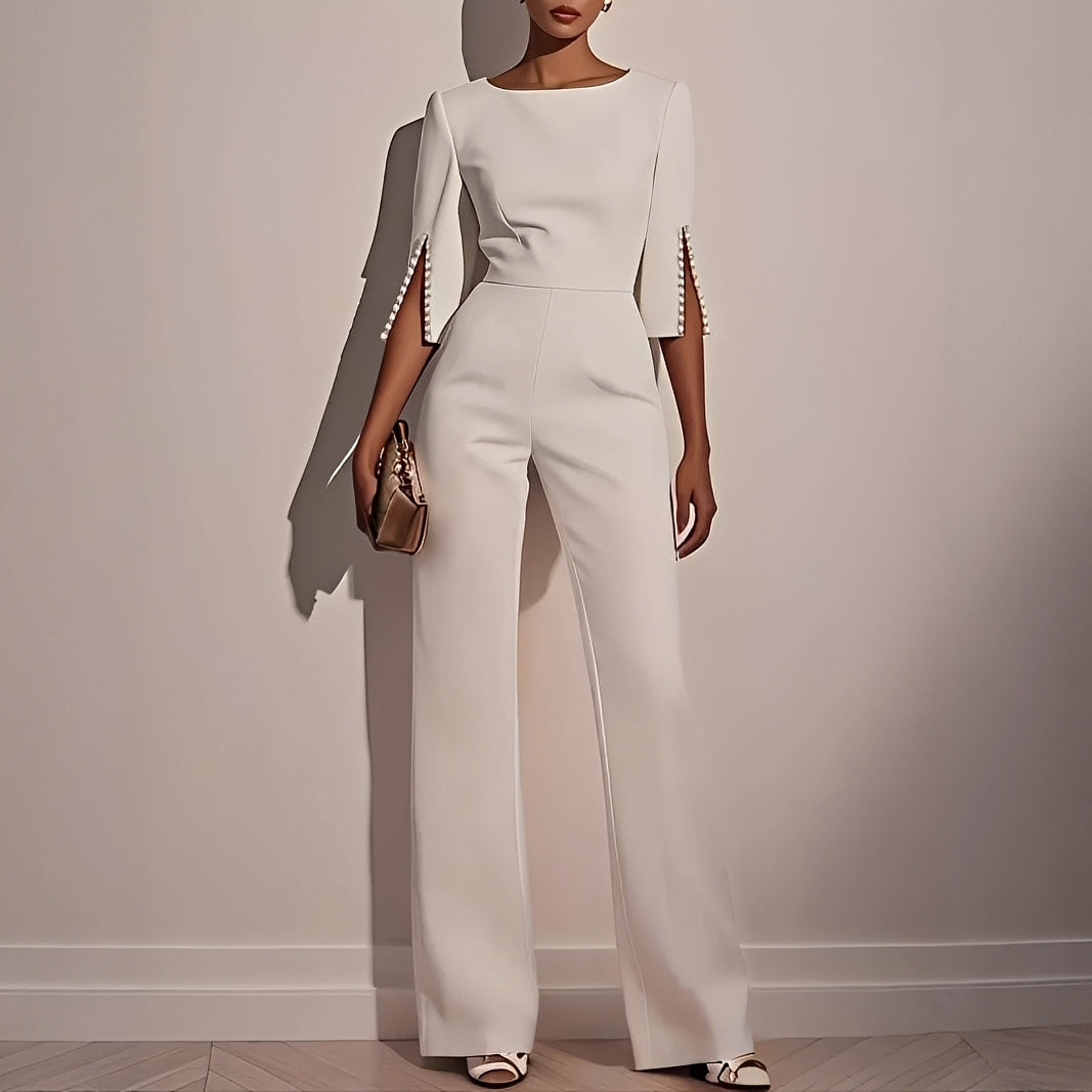 Gretel - Elegant, chic jumpsuit with bell sleeves for women