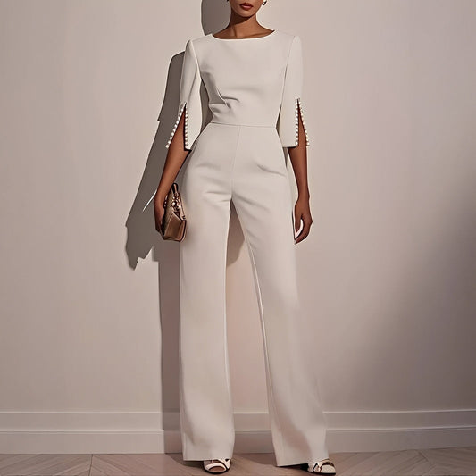 Gretel - Elegant, chic jumpsuit with bell sleeves for women