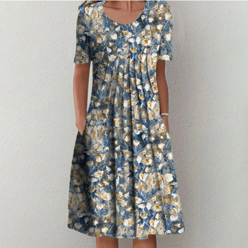 Erin - Stylish dress with subtle floral design