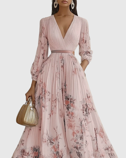 Adeline – Flowing Maxi Dress with Elegant Pleats
