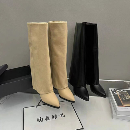 Wynne - Women's Ankle Boots with Wide Block Heel