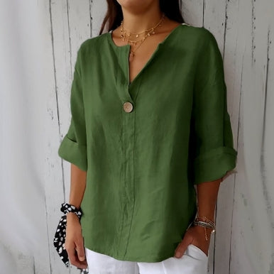 Arabella - Wide blouse for women with V-neck