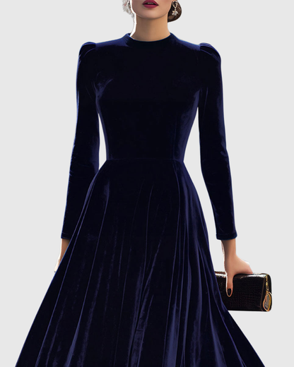 Brianna – Elegant Midi Velvet Dress