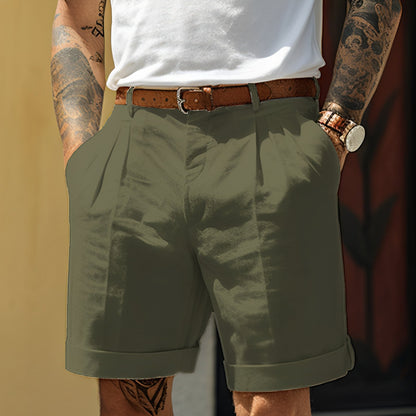 Adrian - Casual straight-cut shorts for men