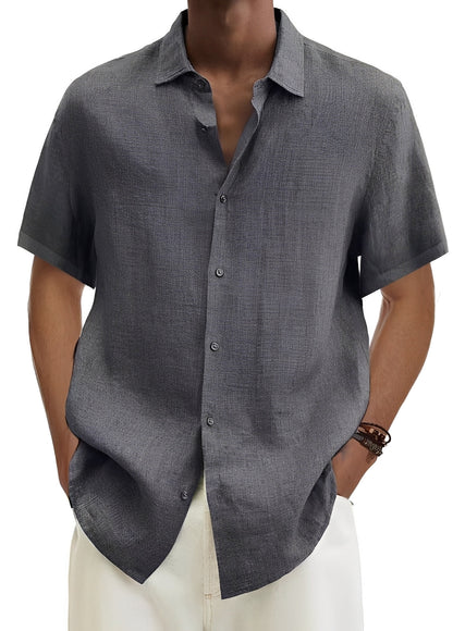 Richard - Casual, loose-fitting button-up shirt for men