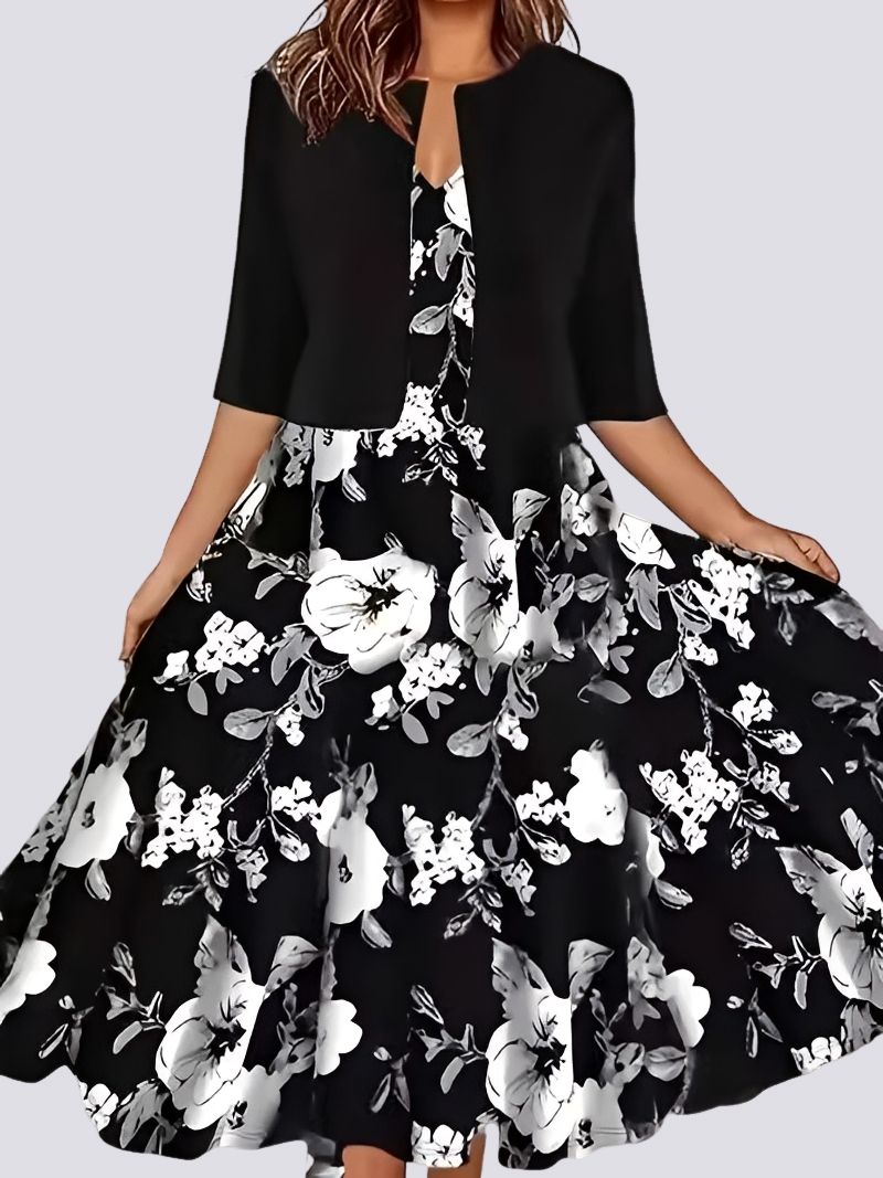 Jessica - Trendy two-piece outfit with long dress for women