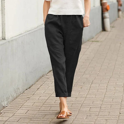 Ember - Broad Linen and Cotton Trousers