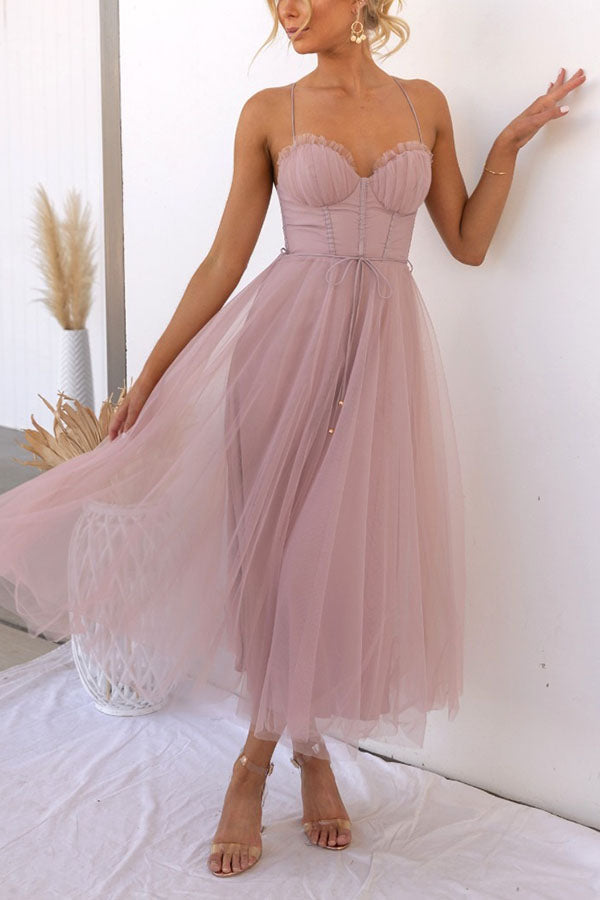 Elodie – Long dress with V-neckline
